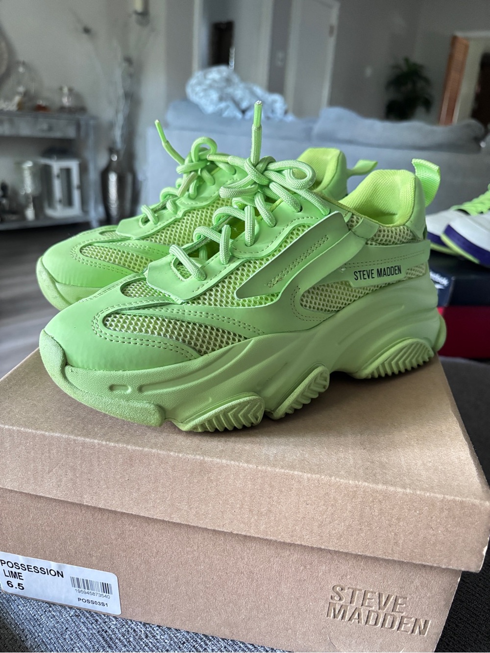 Steve Madden Lime Green Chunky Sneakers